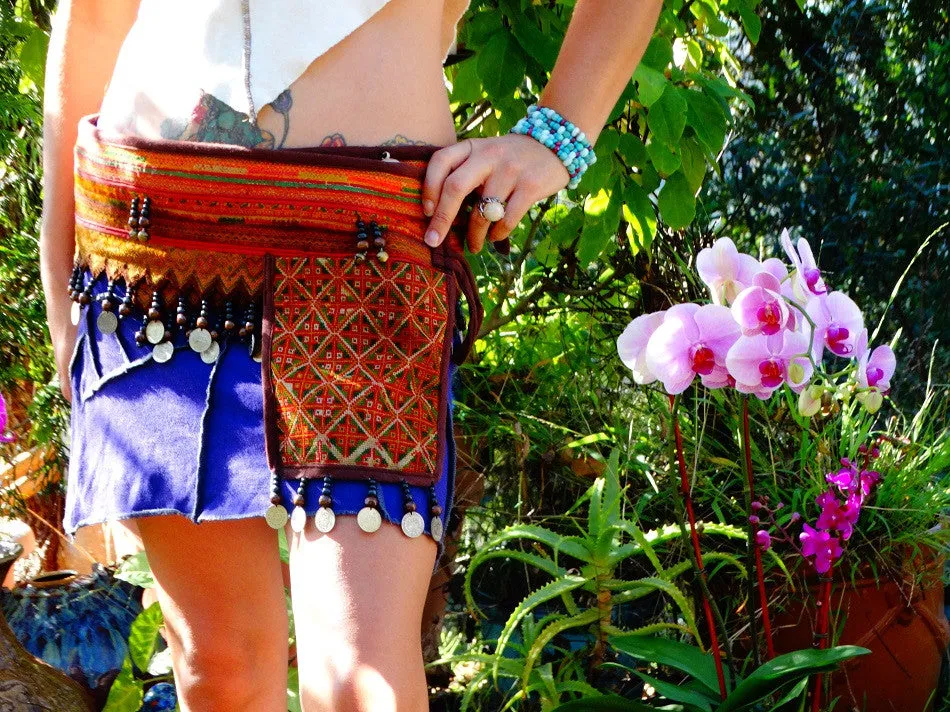 Tribal Hipster Belt with Pockets - Ares