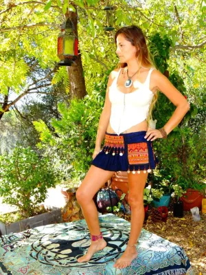 Tribal Hipster Belt with Pockets ~ Maia
