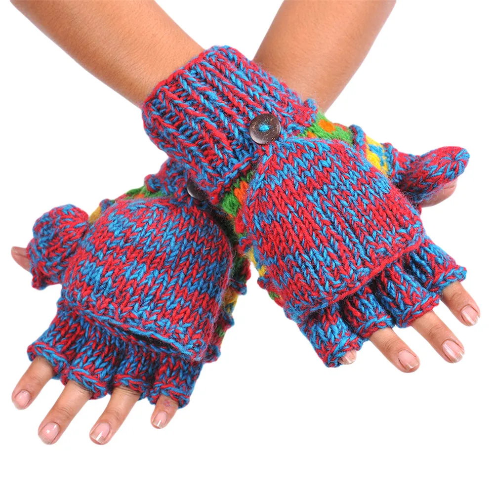Tribal Red Mittens