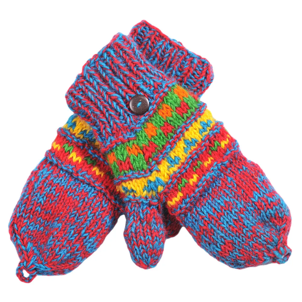 Tribal Red Mittens