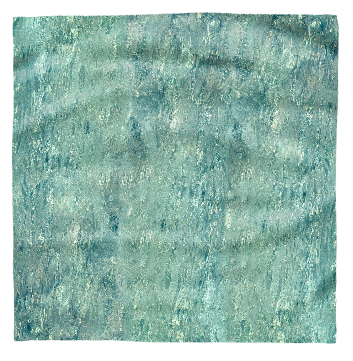 Turquoise Riverbed Square Scarf