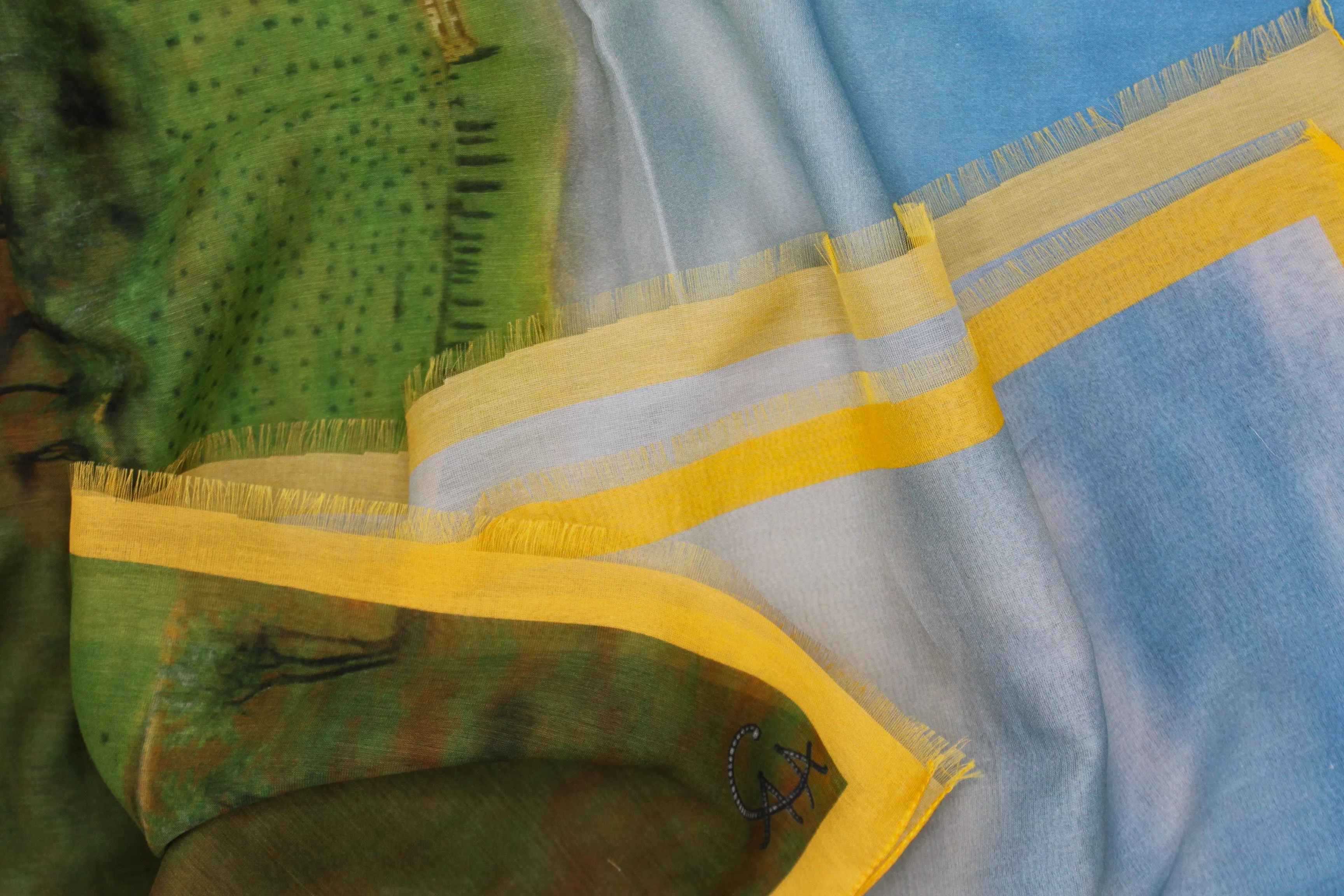 Tuscana Olive Grove Italian Silk Cotton  70 x 180 cm
