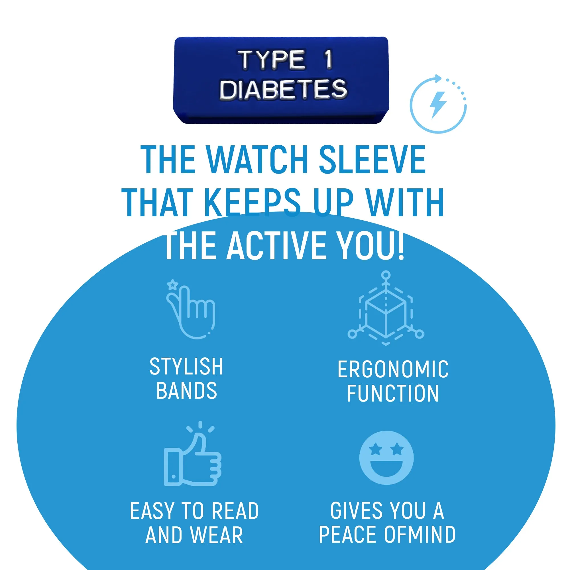 Type 1 Diabetes - Medical Alert watch sleeves.