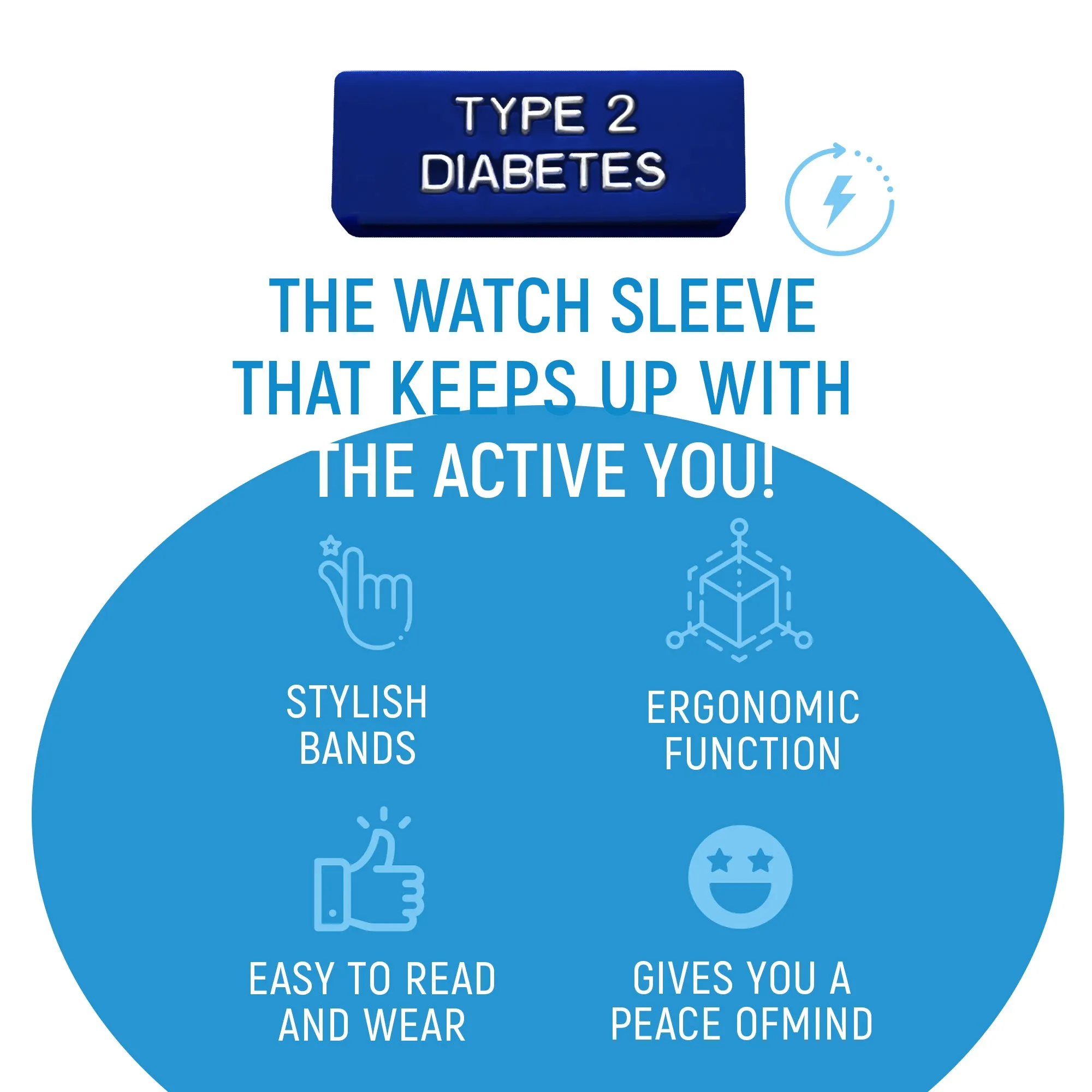 Type 2 Diabetes - Medical Alert watch sleeves.