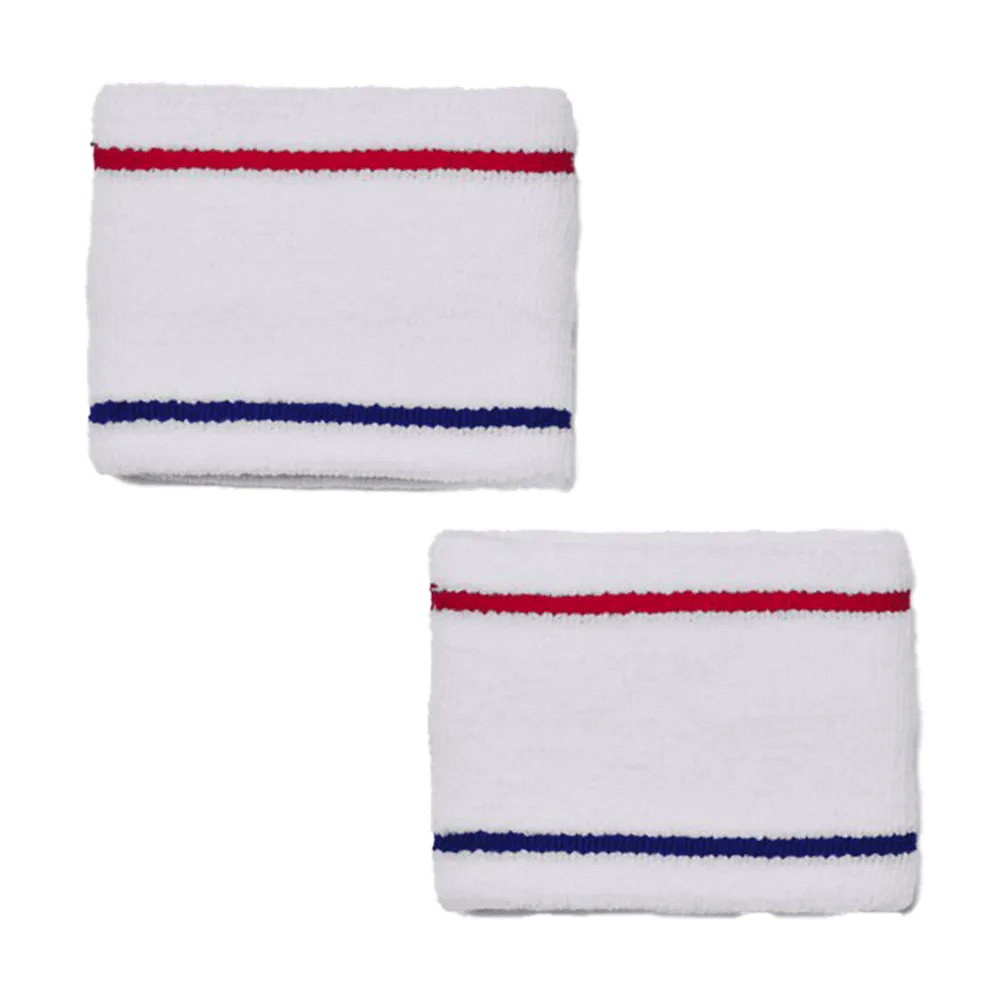 UA Unisex Striped Performance Terry 2-Pack Wristbands