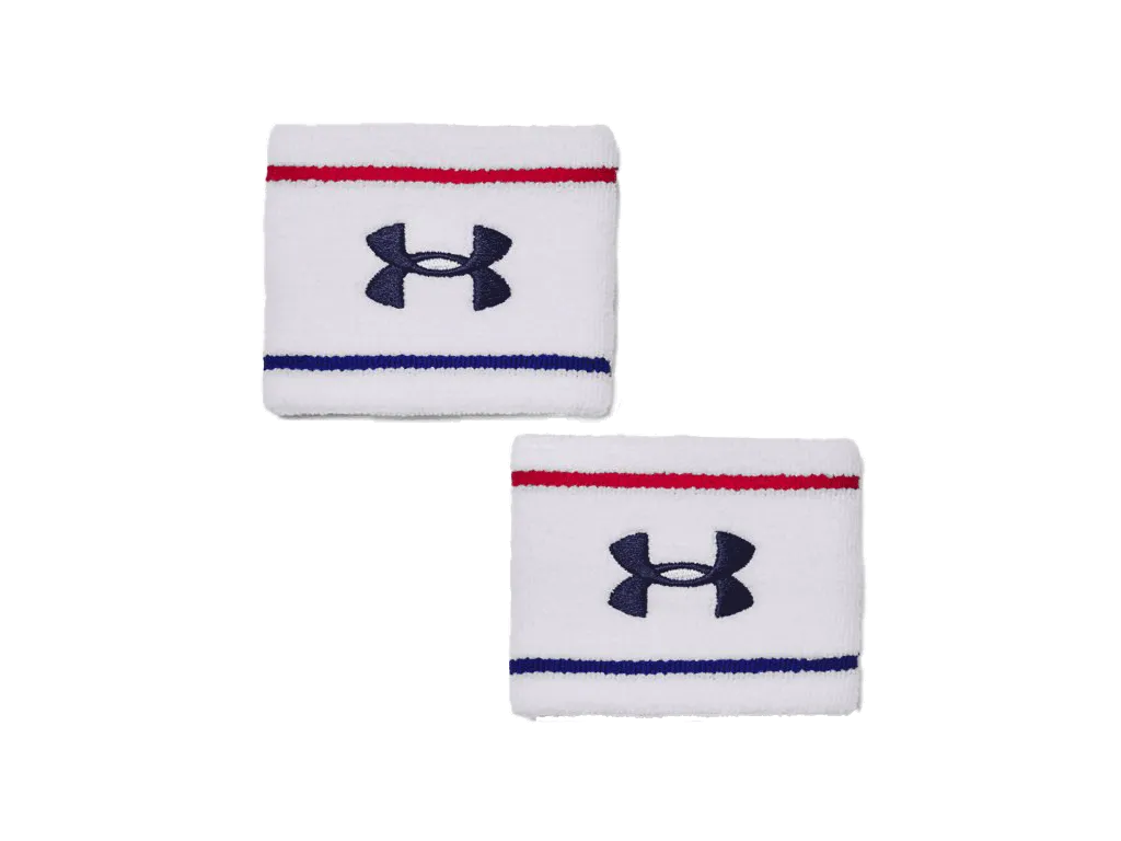 UA Unisex Striped Performance Terry 2-Pack Wristbands