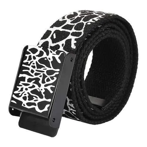 Unisex Belt Crack Explosion Thickened Canvas Smooth Pure Cotton Sports Belts