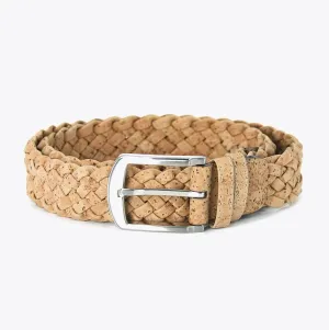 Unisex Natural Cork Braided Belt by Artelusa