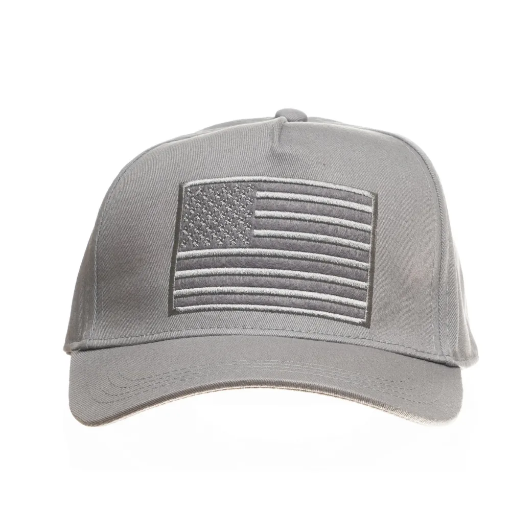 USA All Grey Flag Kids Trucker Hat Snapback Flat Bill