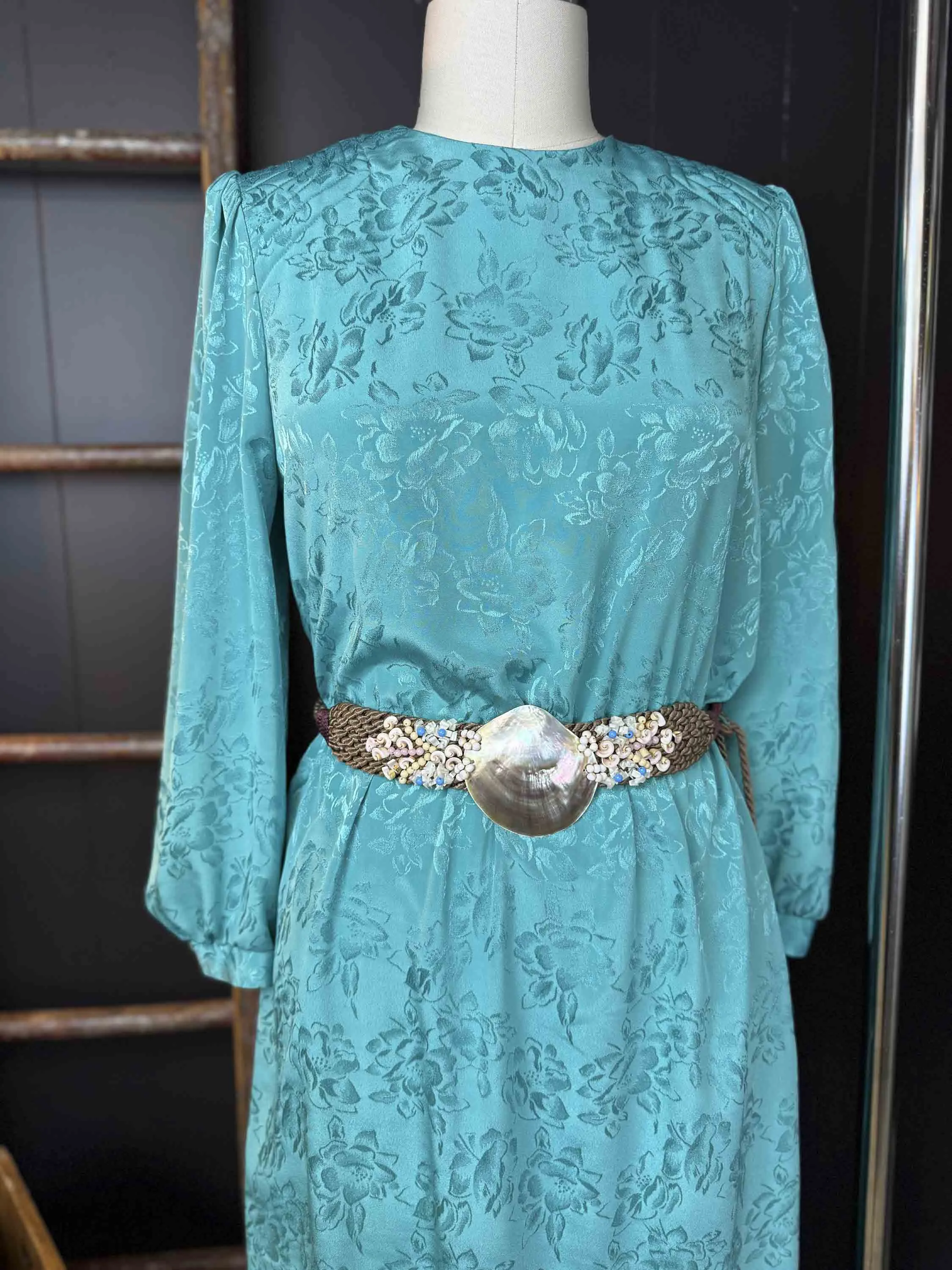 Vintage Handwoven Shell and Beaded Statement Belt