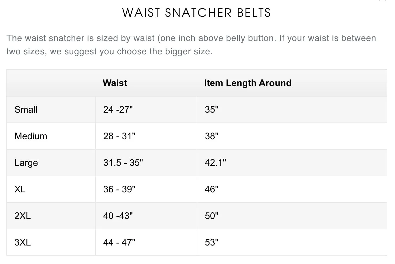 Waist Snatcher Belt - Black