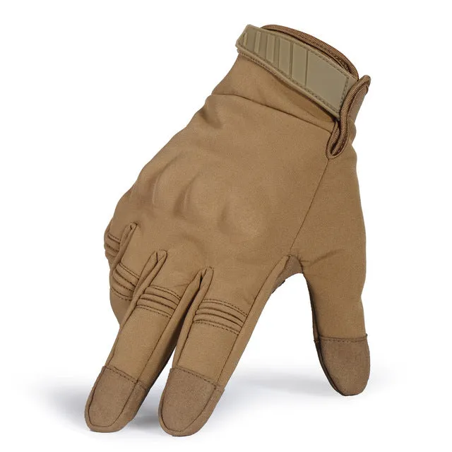 Warmer Fleece Snowboard Tactical Hard Knuckle Full Finger Gloves