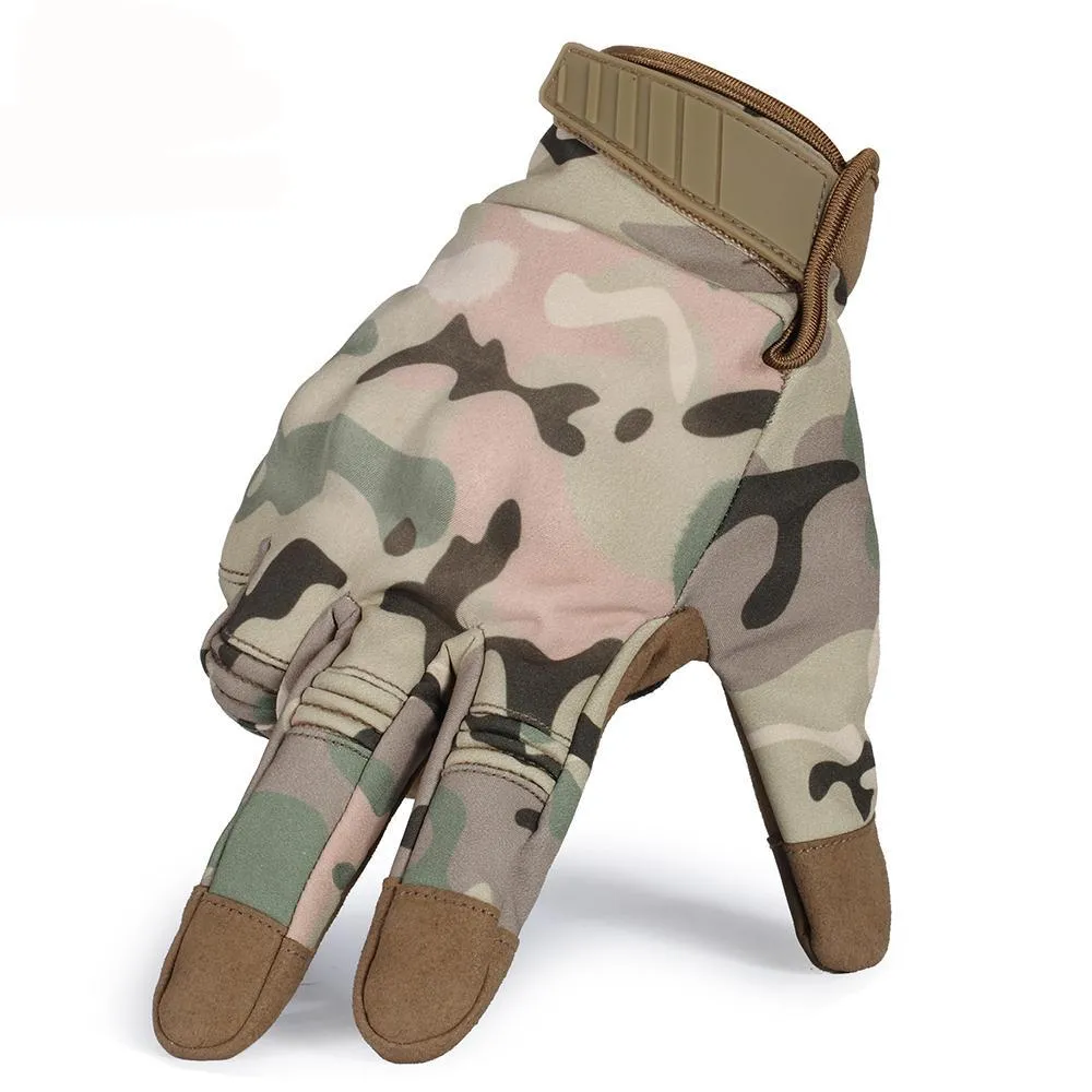 Warmer Fleece Snowboard Tactical Hard Knuckle Full Finger Gloves