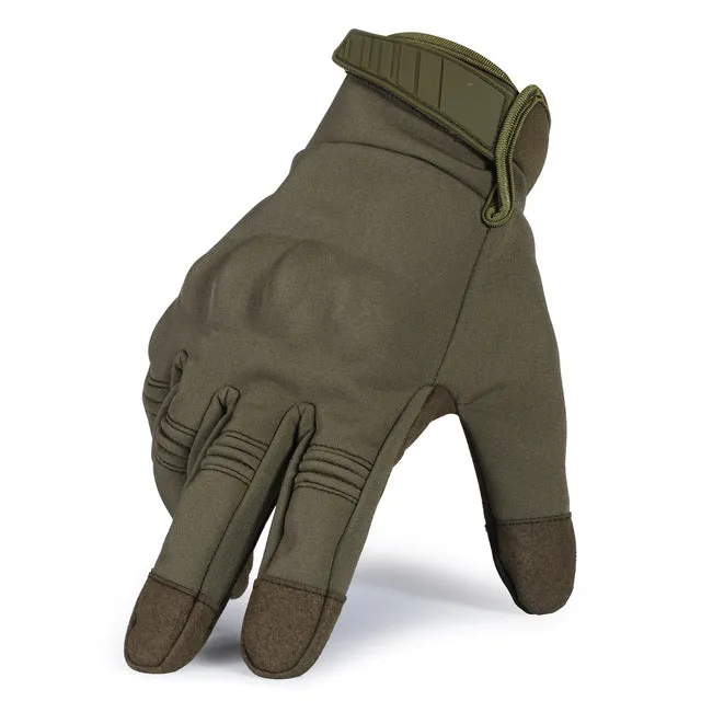 Warmer Fleece Snowboard Tactical Hard Knuckle Full Finger Gloves