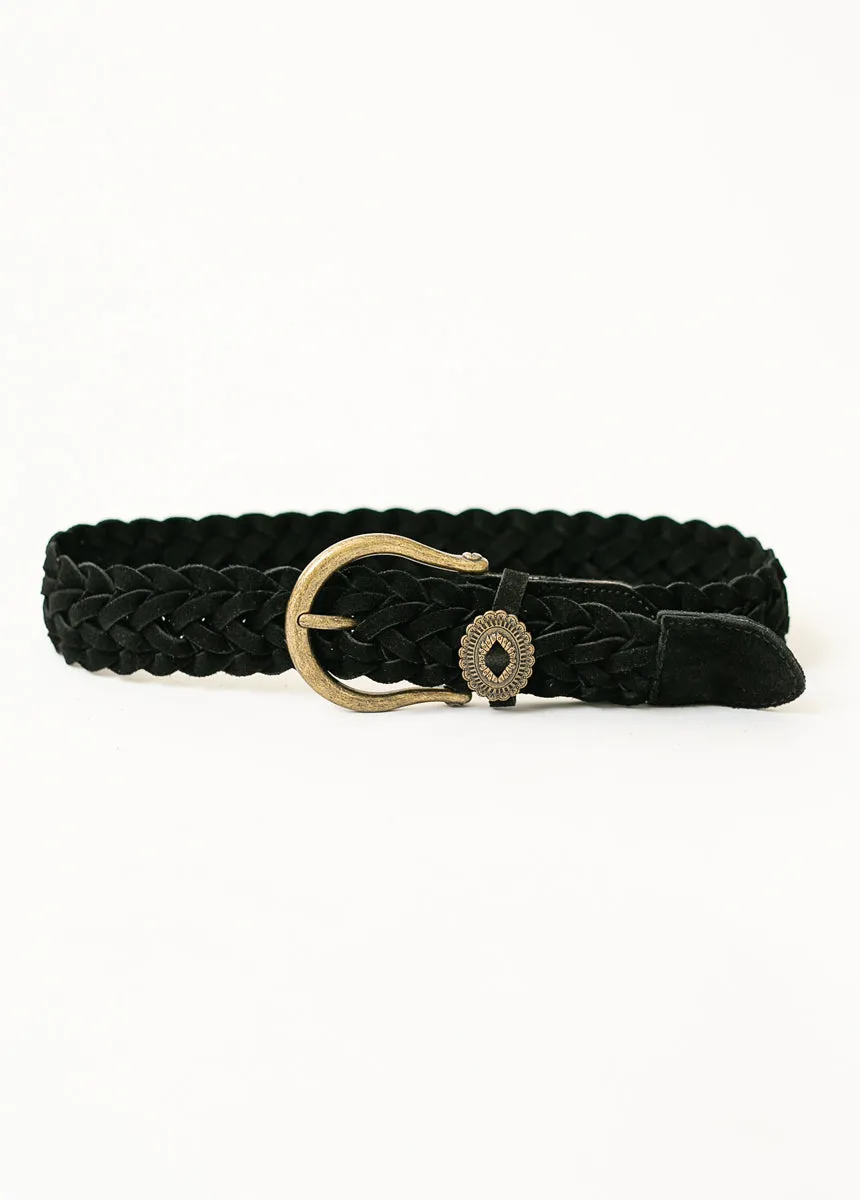 Wendie Leather Belt in Black