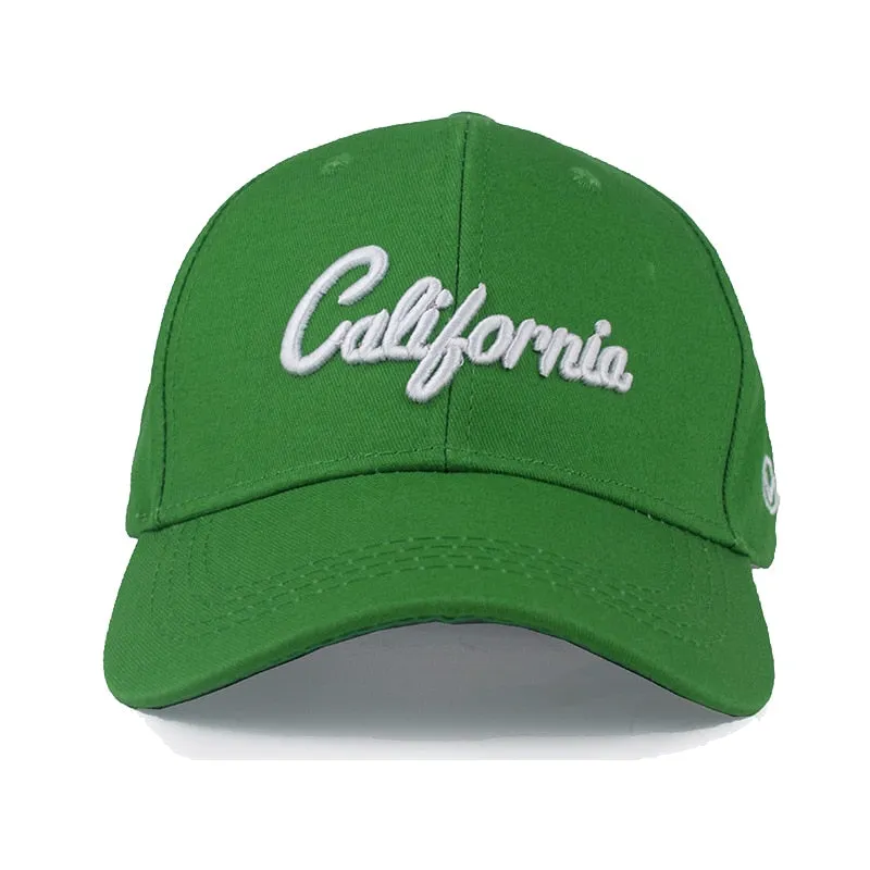Women's Baseball Cap Green 3D Embroidery Hip-hop Hats