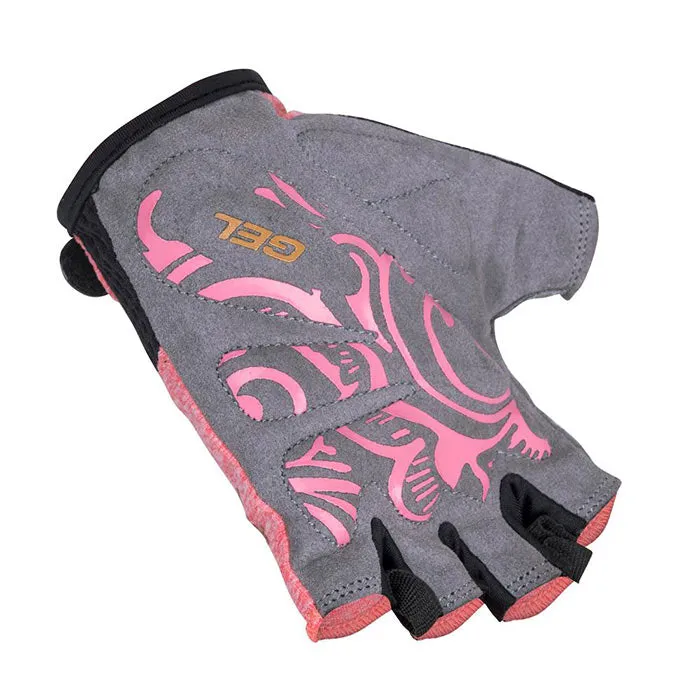 Women's Cycling Gloves Gel-Padded, Size XL - Black Pink