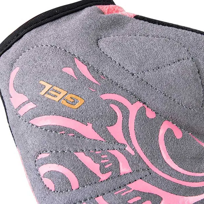 Women's Cycling Gloves Gel-Padded, Size XL - Black Pink