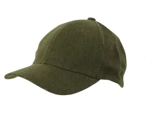 Woody Melton Wool Baseball Cap in Olive Green