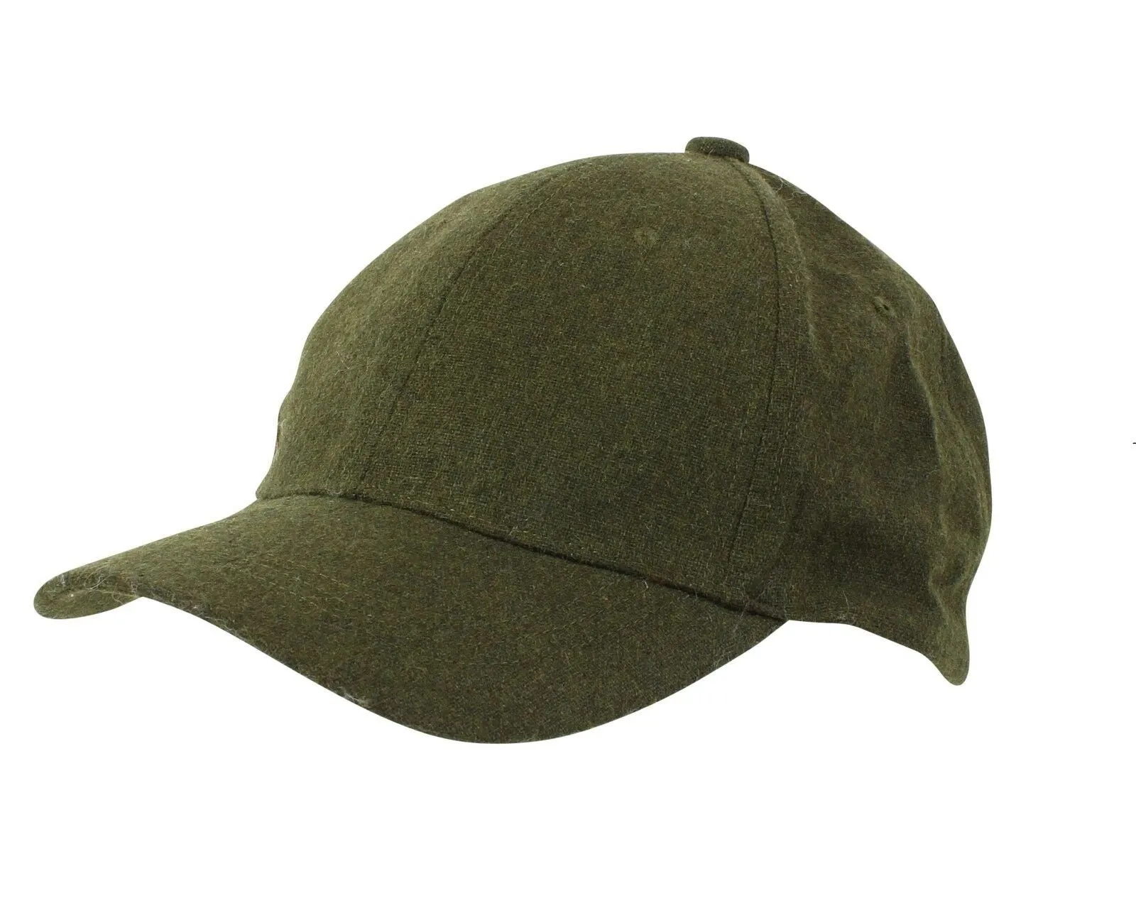 Woody Melton Wool Baseball Cap in Olive Green