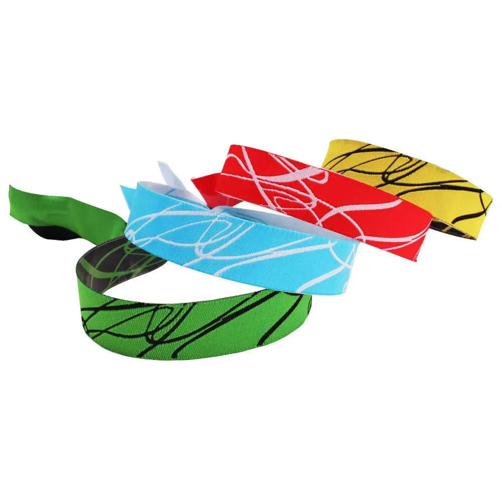Woven Wristbands 1/2" Swirl Design - High Security Closure WOBS (100/Pack)