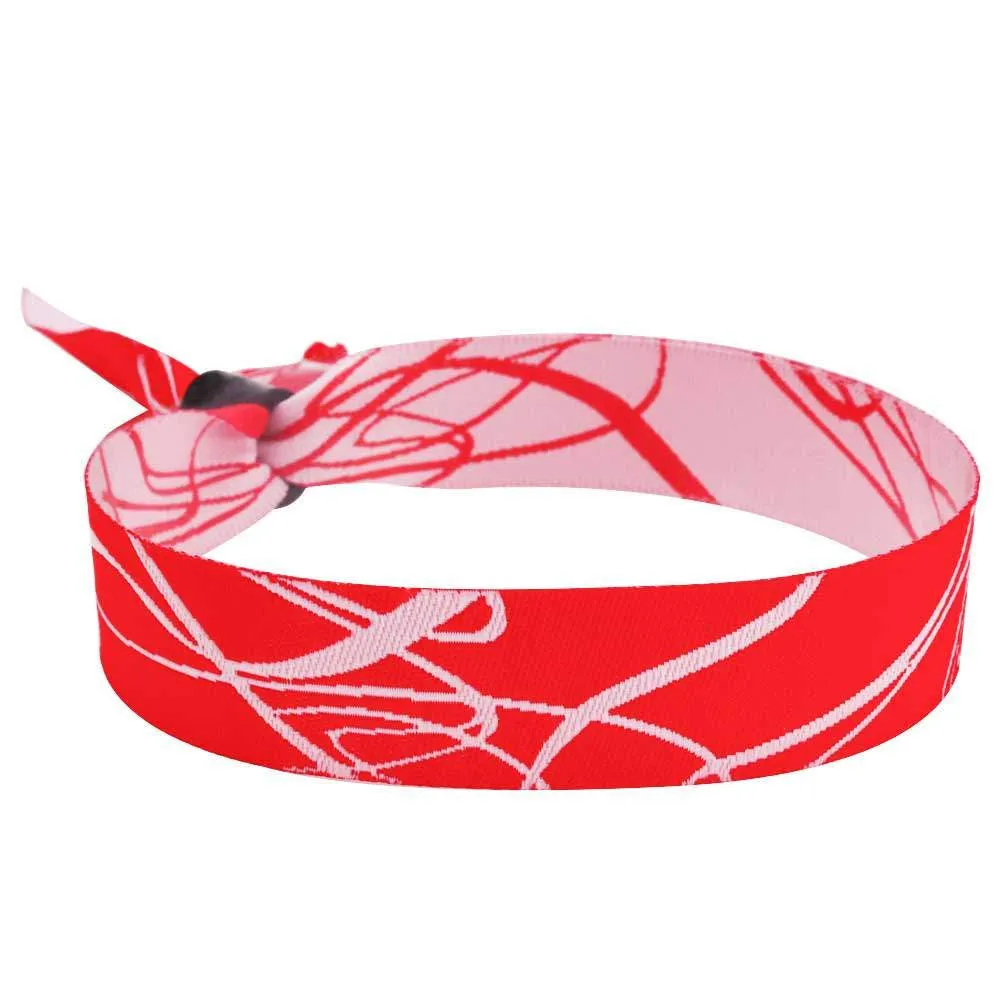 Woven Wristbands 1/2" Swirl Design - High Security Closure WOBS (100/Pack)