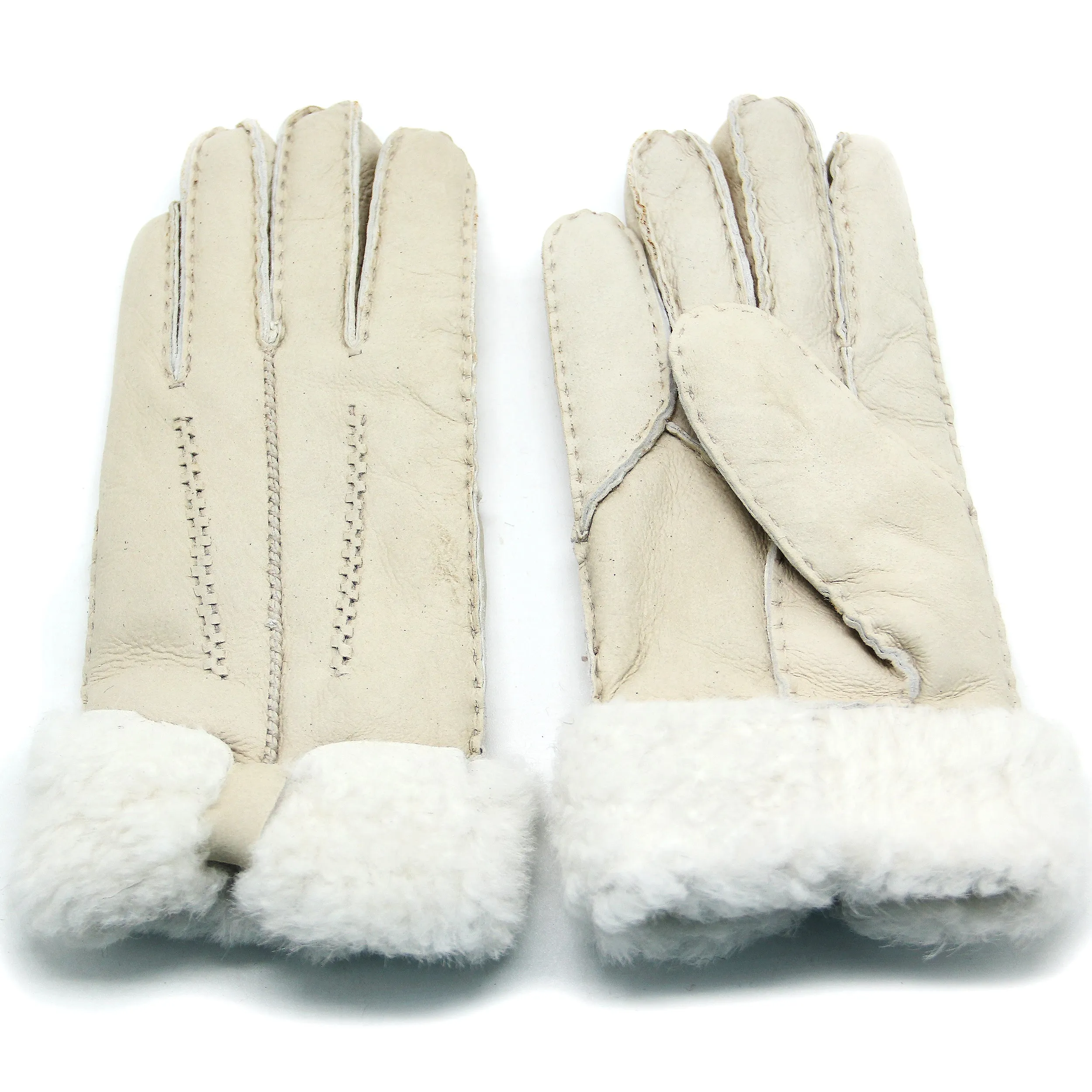 YISEVEN Womens Sheepskin Shearling Leather Gloves