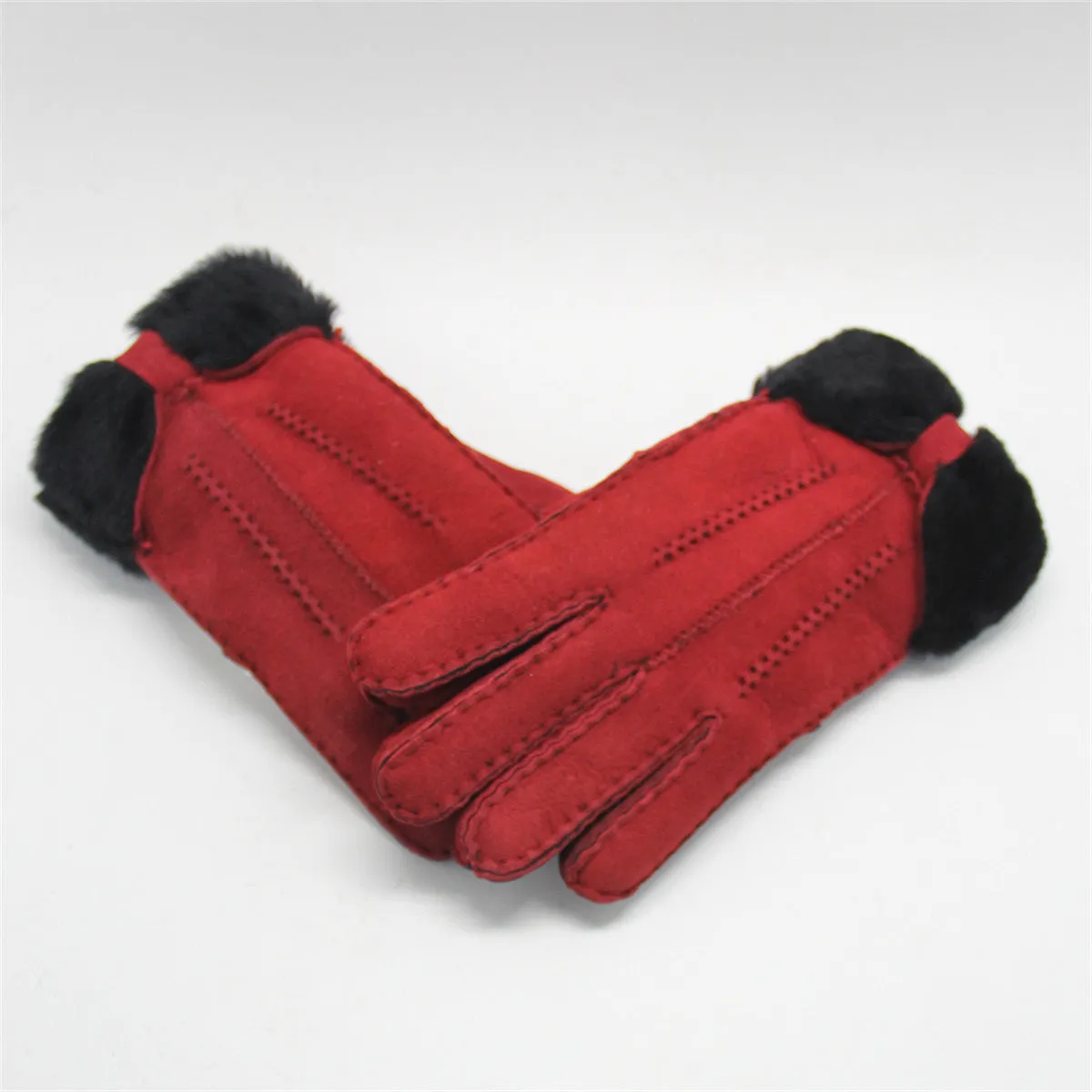 YISEVEN Womens Sheepskin Shearling Leather Gloves