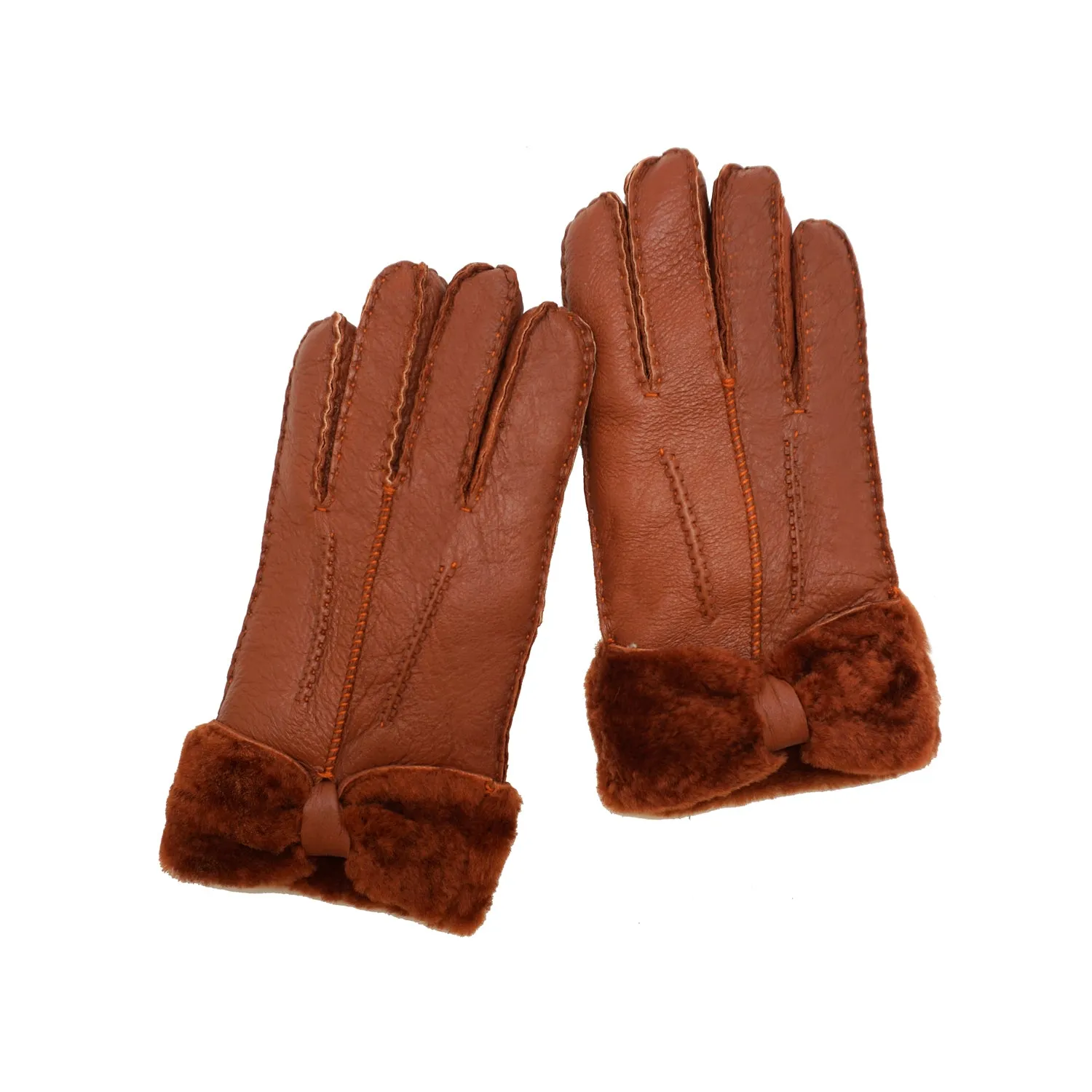 YISEVEN Womens Sheepskin Shearling Leather Gloves