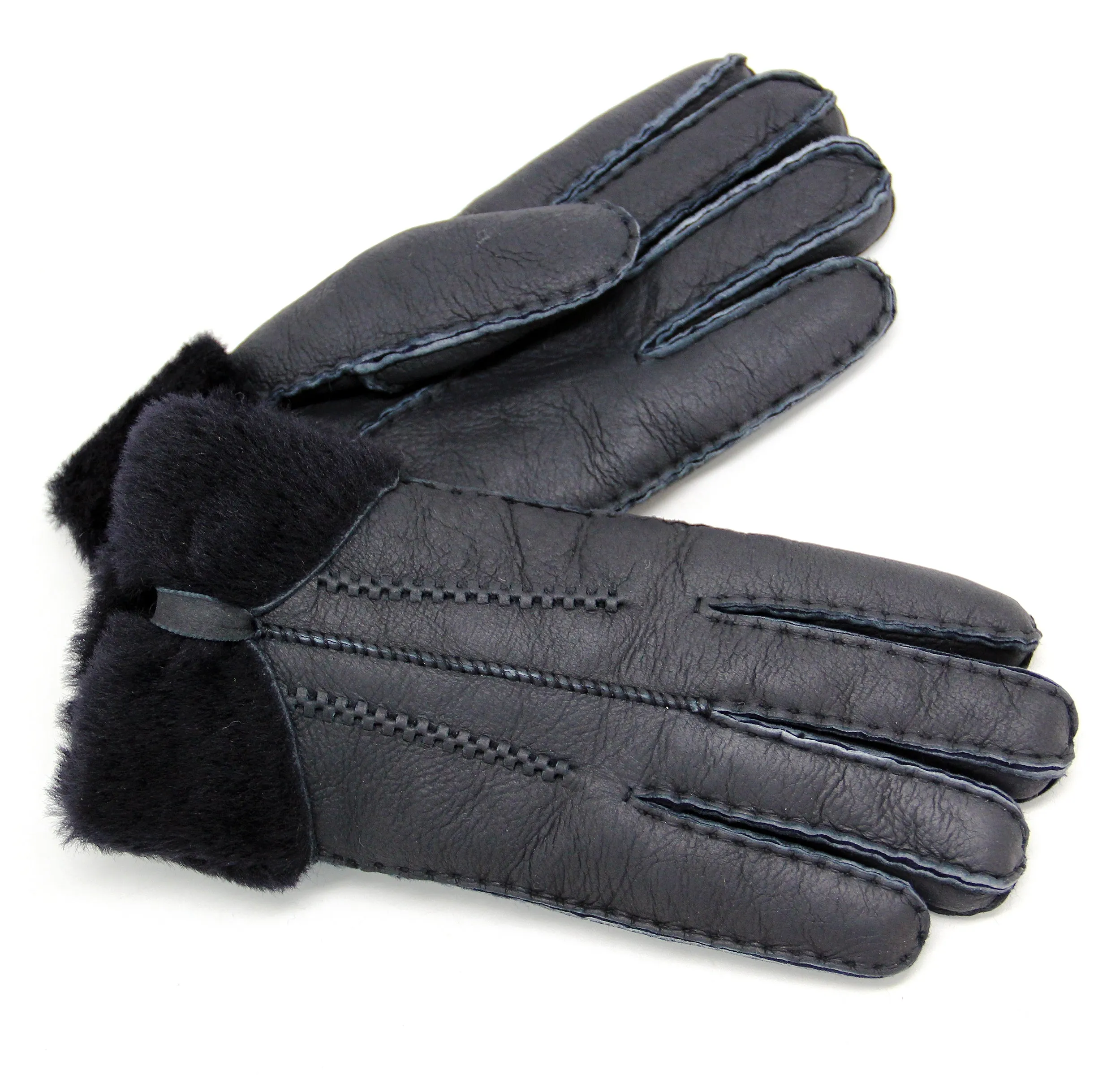 YISEVEN Womens Sheepskin Shearling Leather Gloves