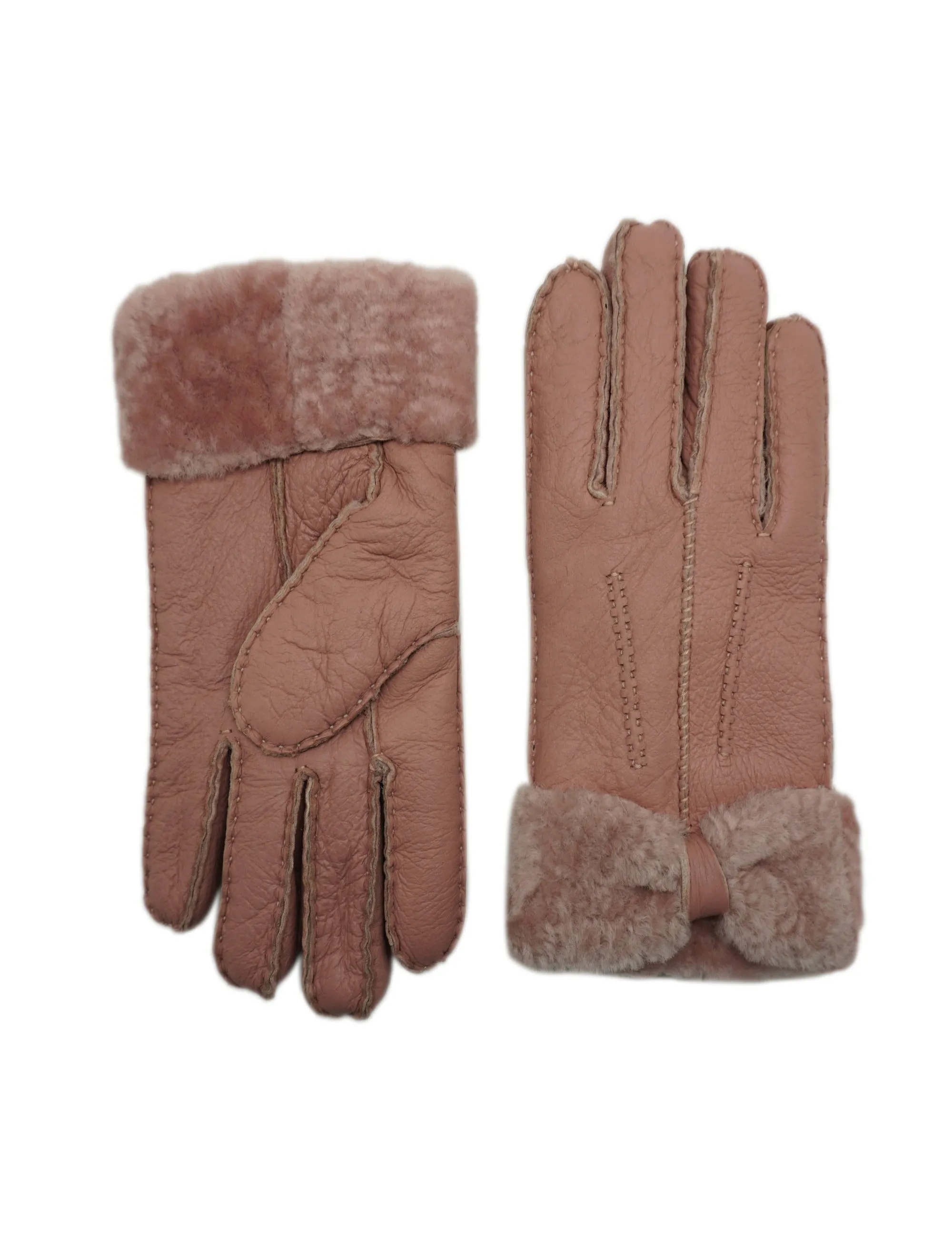 YISEVEN Womens Sheepskin Shearling Leather Gloves