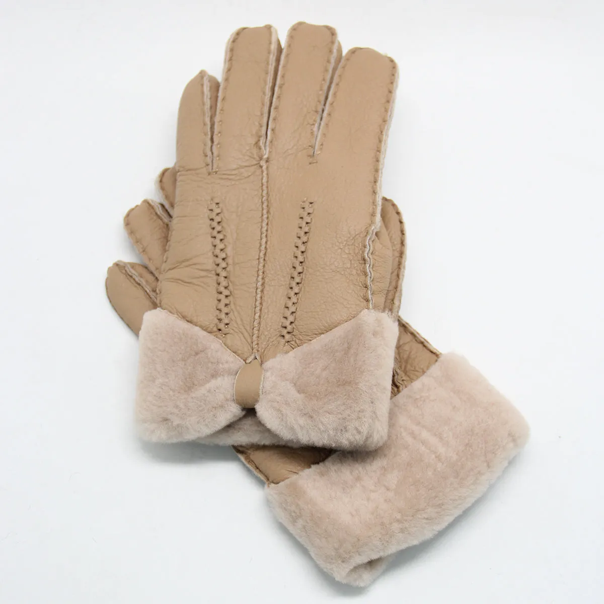 YISEVEN Womens Sheepskin Shearling Leather Gloves