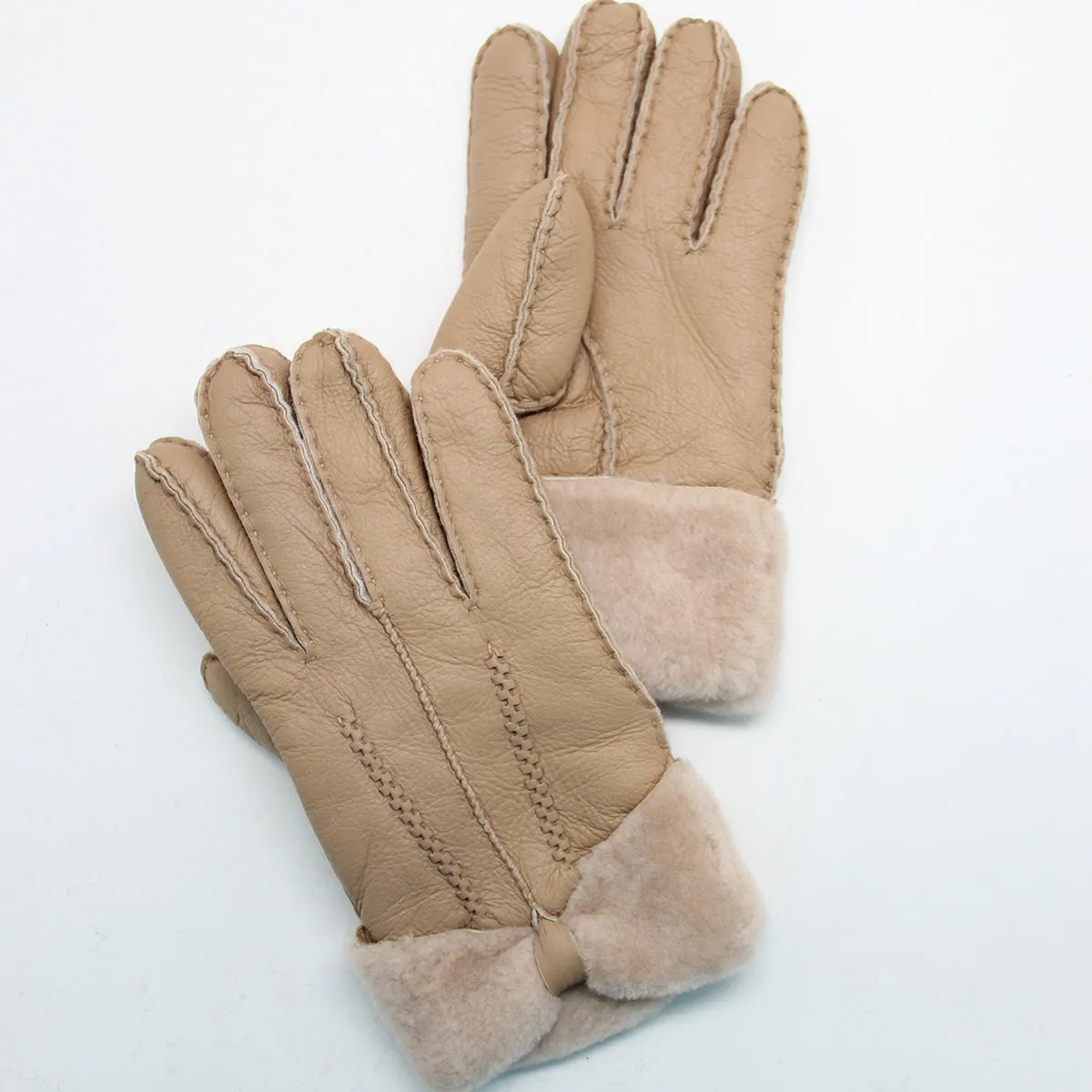 YISEVEN Womens Sheepskin Shearling Leather Gloves