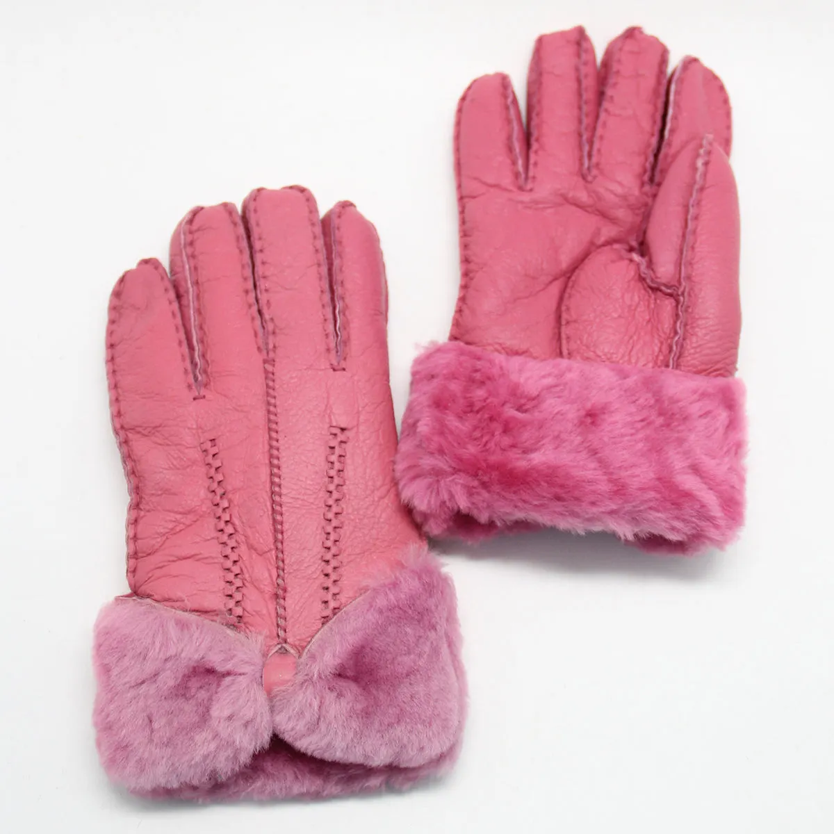YISEVEN Womens Sheepskin Shearling Leather Gloves