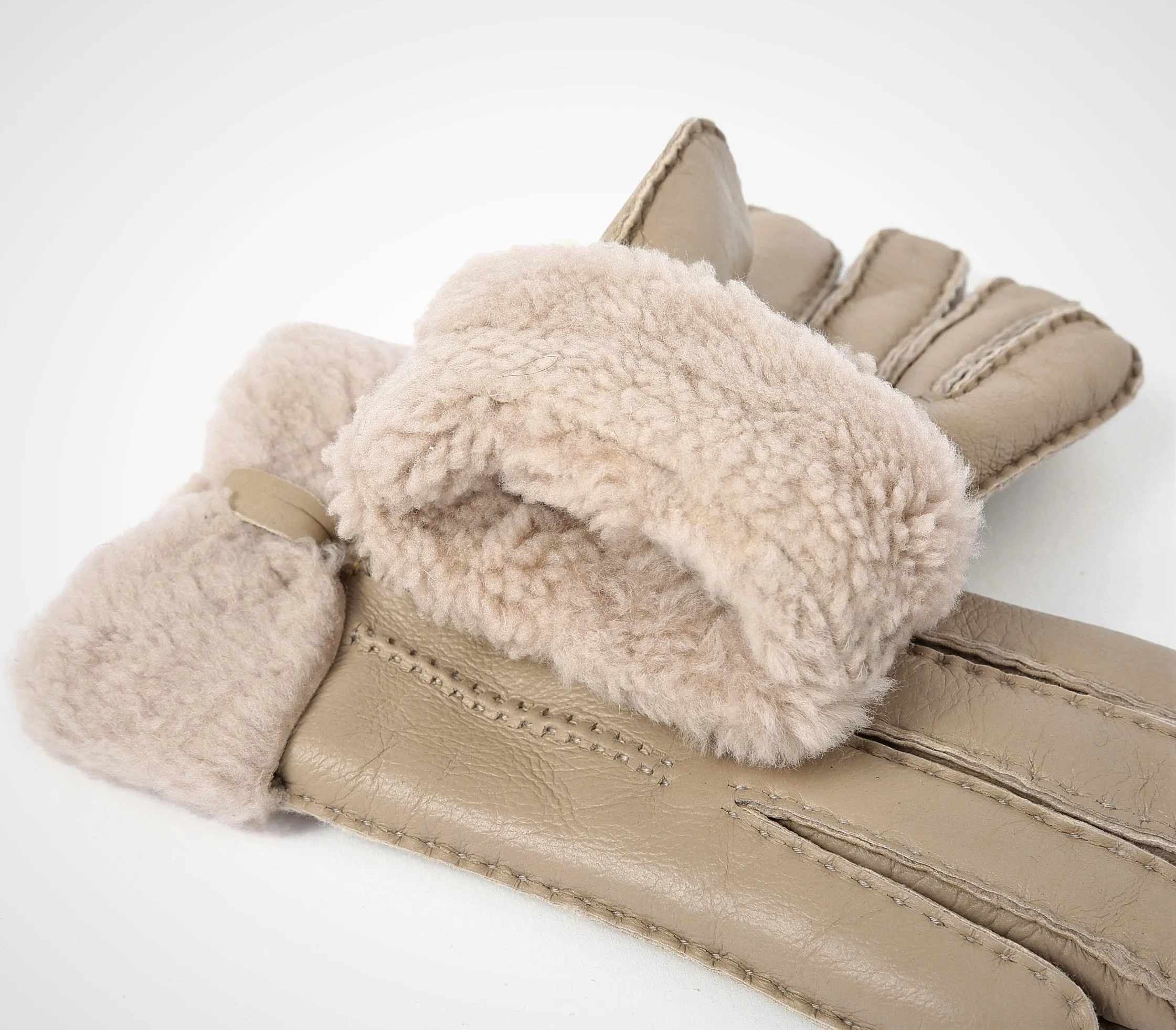 YISEVEN Womens Sheepskin Shearling Leather Gloves