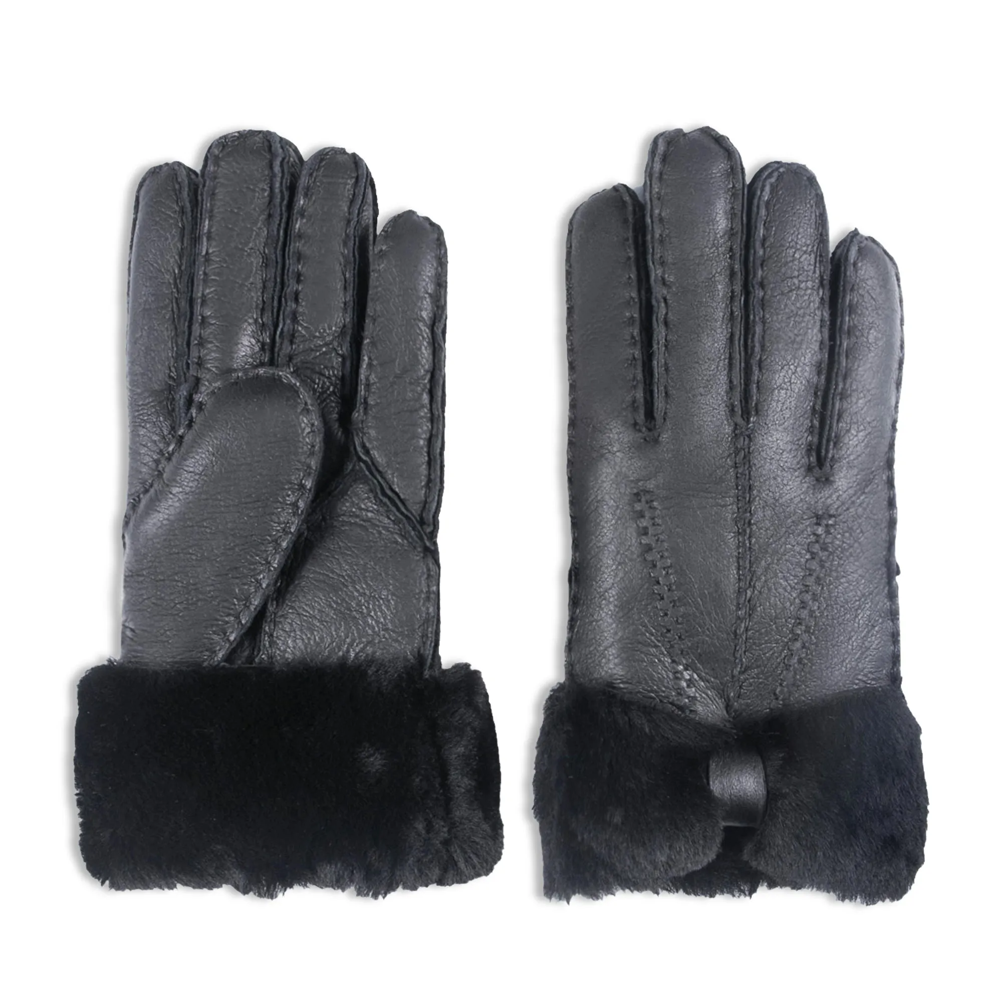 YISEVEN Womens Sheepskin Shearling Leather Gloves