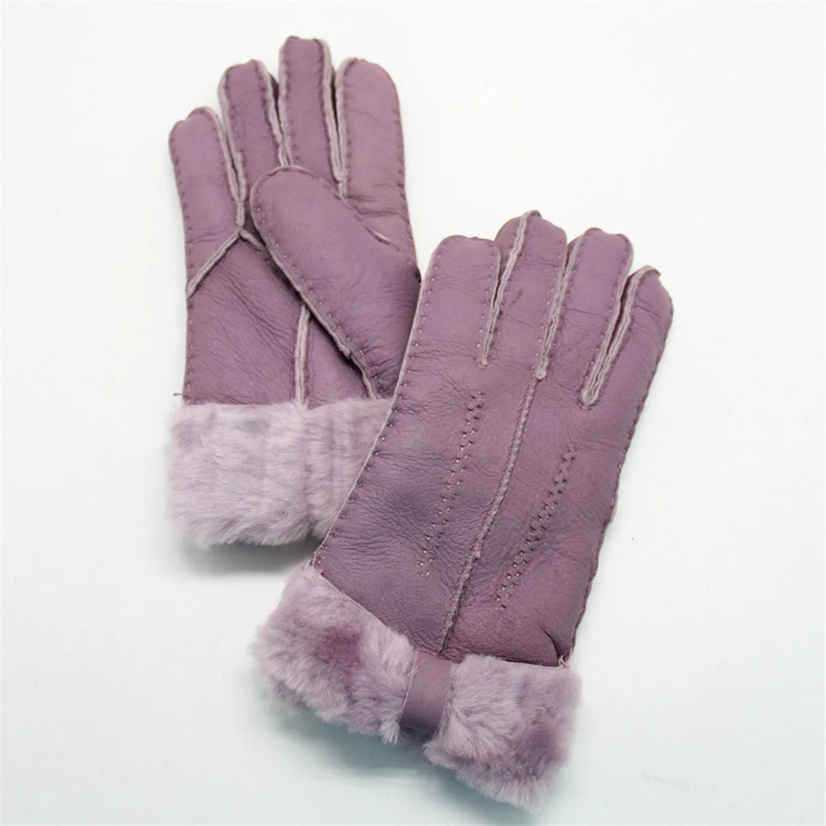 YISEVEN Womens Sheepskin Shearling Leather Gloves