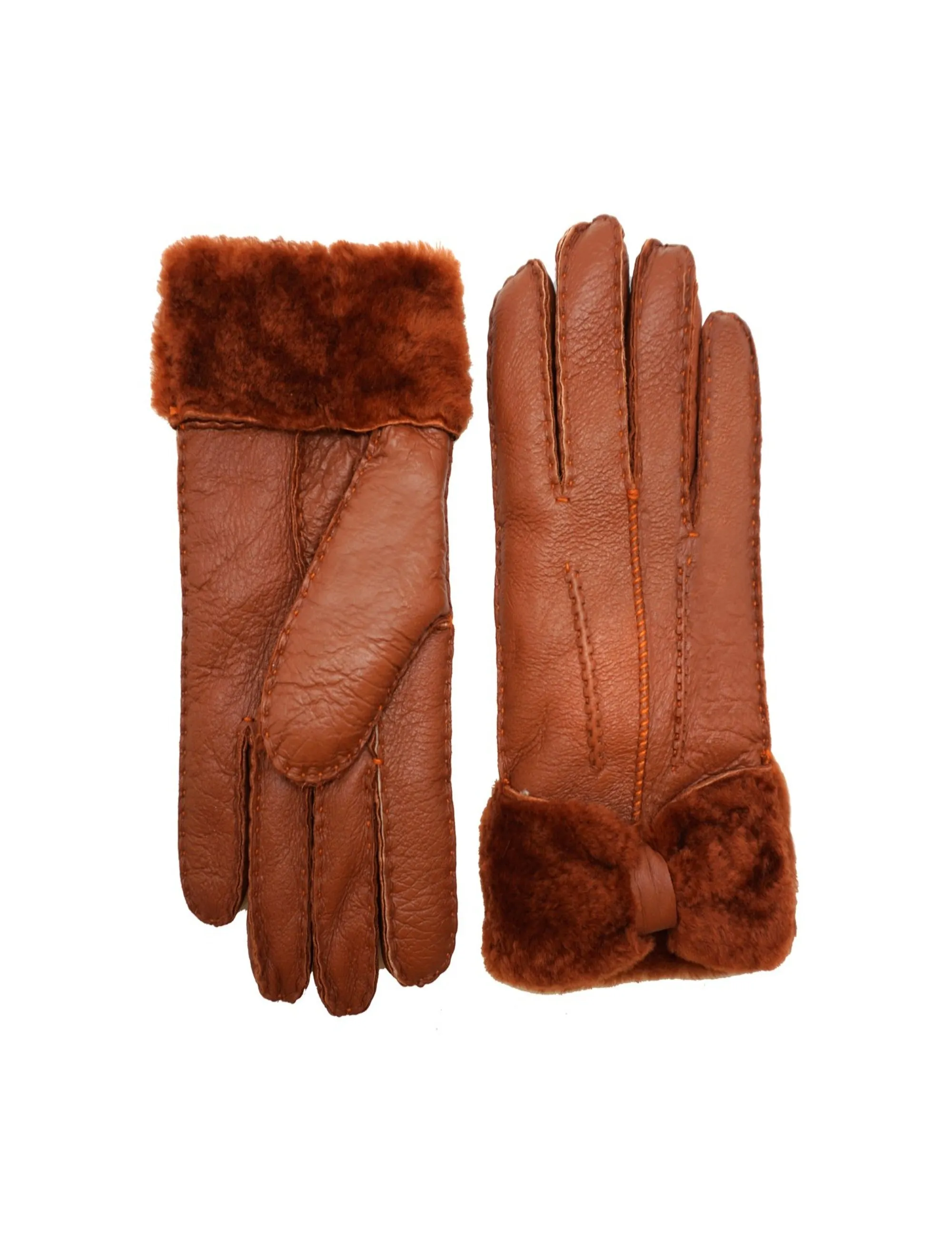 YISEVEN Womens Sheepskin Shearling Leather Gloves