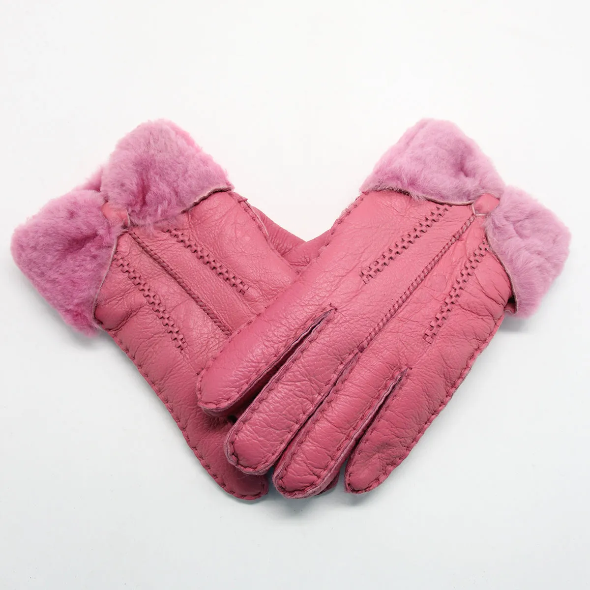 YISEVEN Womens Sheepskin Shearling Leather Gloves