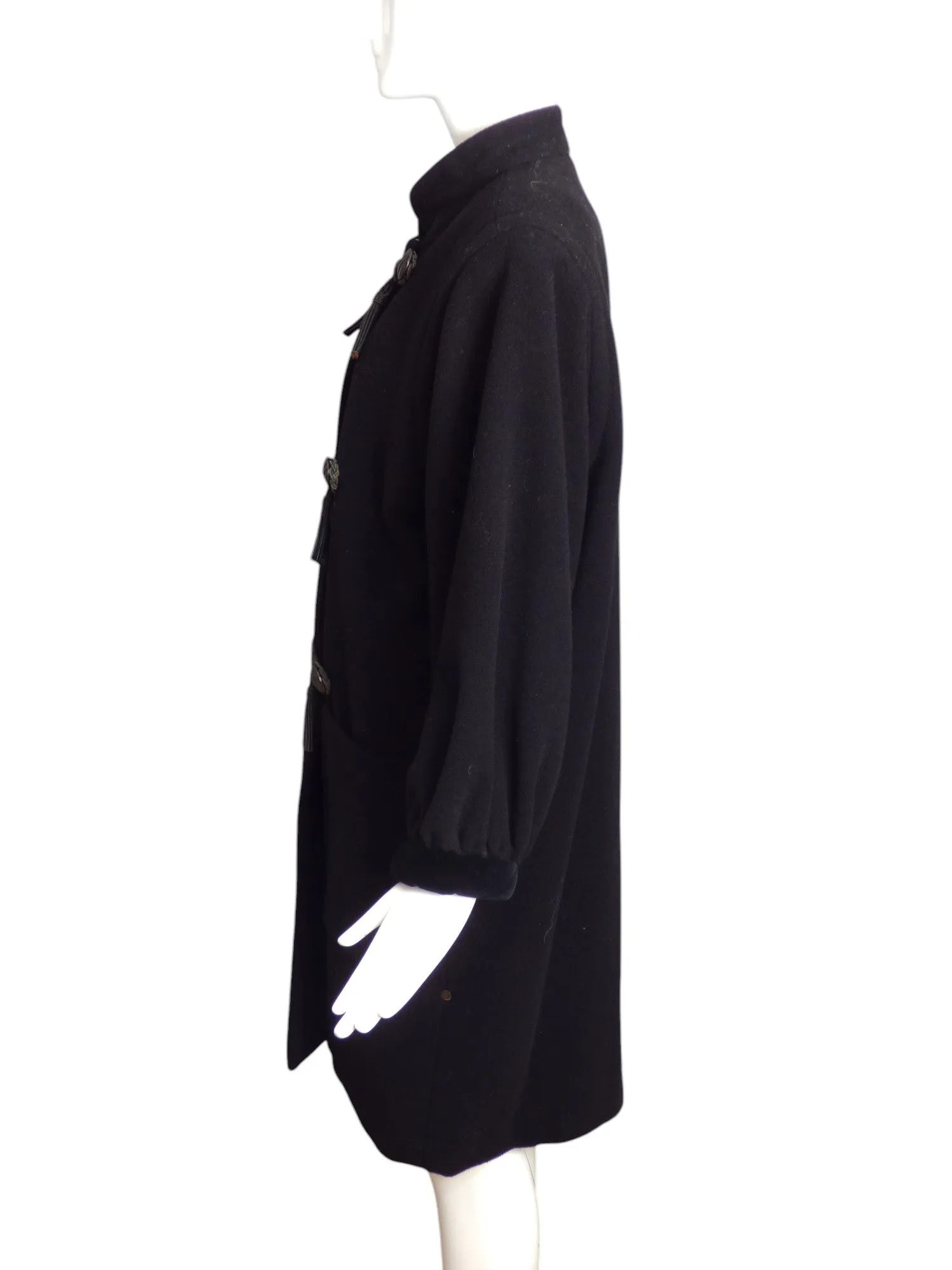 YVES SAINT LAURENT- 1980s Wool Fleece Coat, Size 6