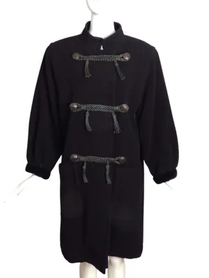 YVES SAINT LAURENT- 1980s Wool Fleece Coat, Size 6