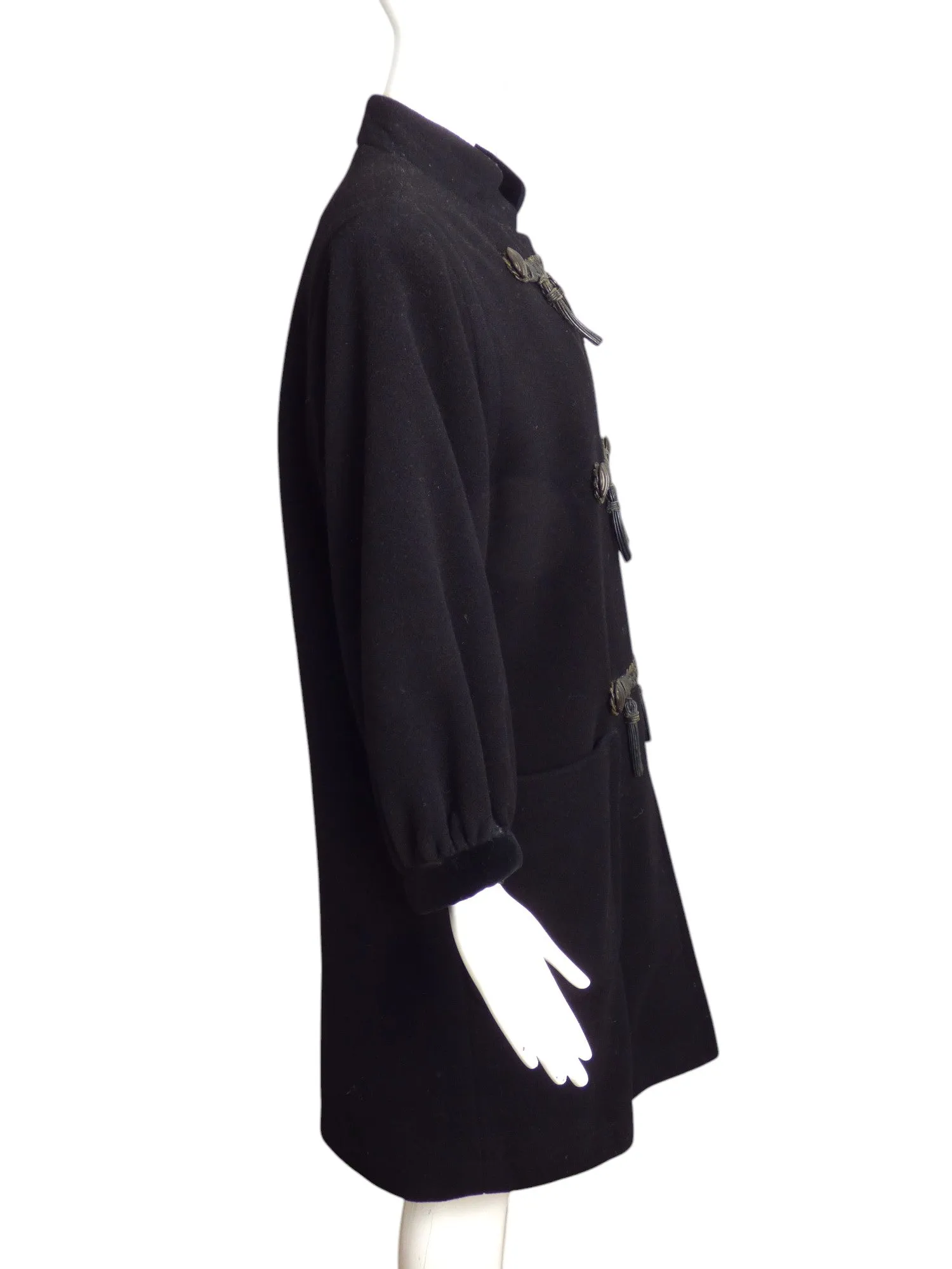 YVES SAINT LAURENT- 1980s Wool Fleece Coat, Size 6